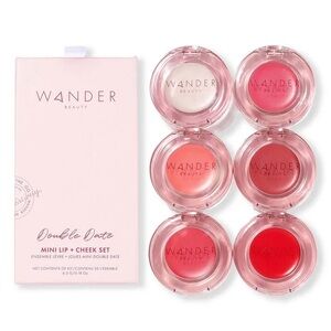 NWT NIB wander date night mini cheek and lip set. Limited edition.